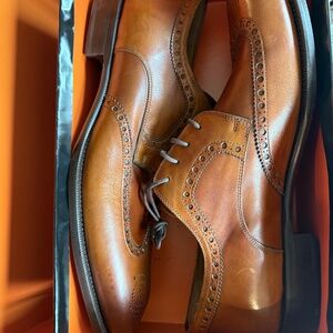 Magnanni Hampton Wingtip Oxfords Size 47 | New in Box | Cognac Spanish Leather